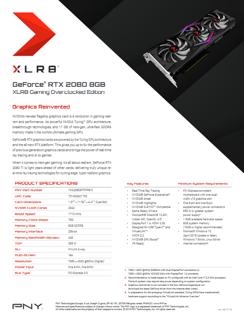 NVIDIA RTX 2000 Serisi [ANA KONU] | 2060 & 2060S // 2070 & 2070S // 2080 & 2080S & 2080Ti