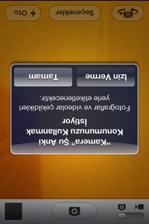  iphone 4s -kamerayı acınca yazılar ters