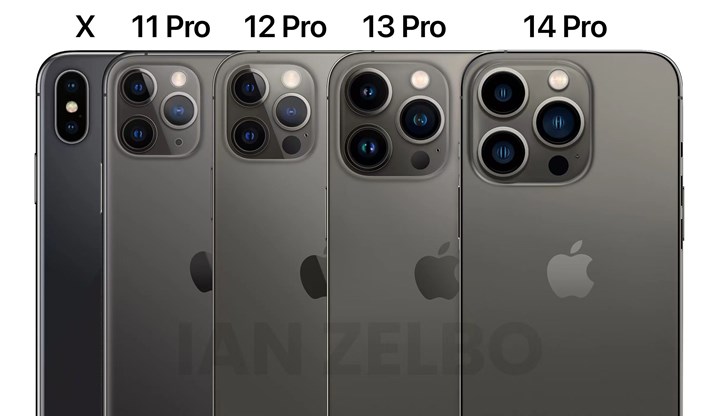 Beş yıllık evrim: iPhone X, 11 Pro, 12 Pro, 13 Pro ve iPhone 14 Pro karşılaştırıldı