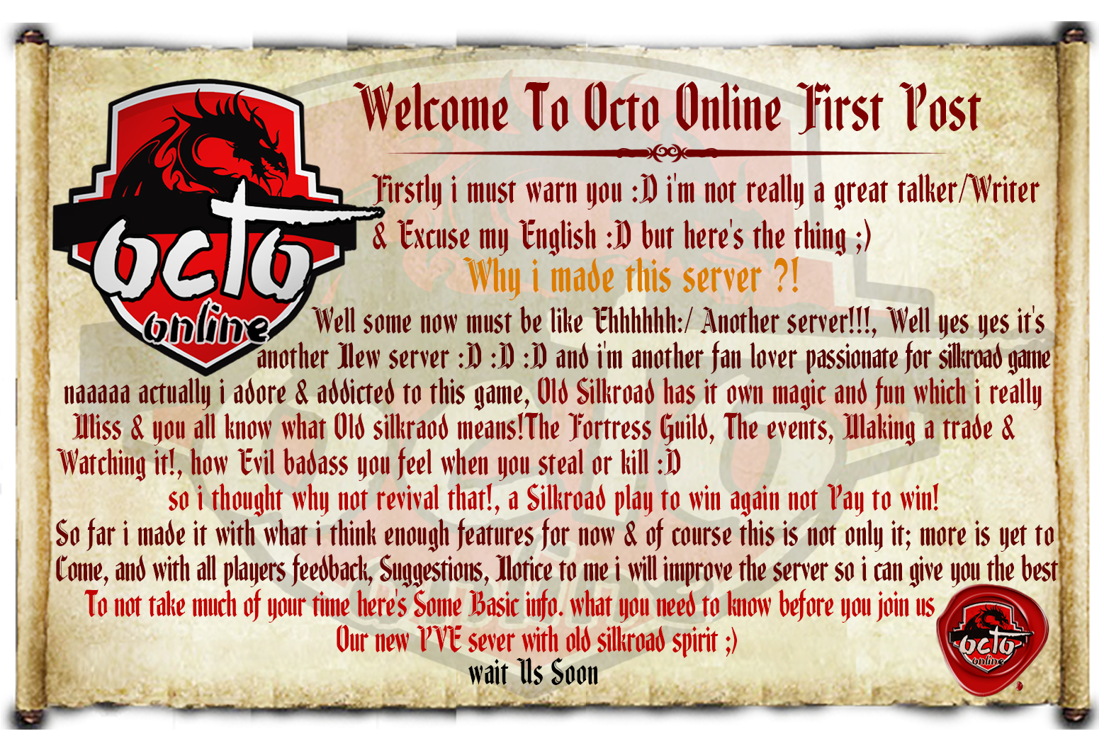  ||Octo Online|| 8D || Silk per hour || 3-Way-System || Completely Free2P ||