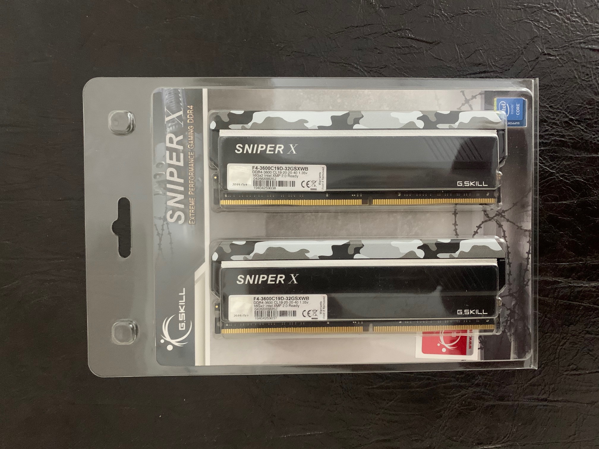 Sıfır G.Skill SniperX 32GB(2x16GB) 3600MHz DDR4 RAM