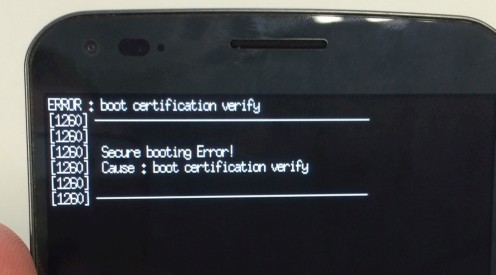  LG G3 açılmıyor boot certification hatası