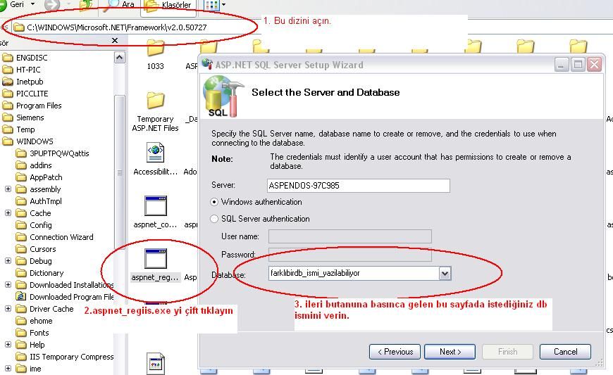  ASP.NET-Mssql 2000 konfigürasyonu yardım!!!