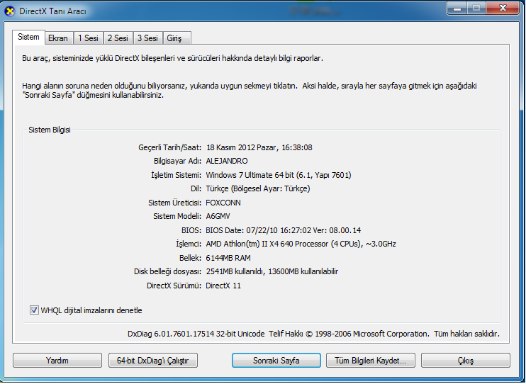  Ekran kartında bir problem var [ Çözüldü ]