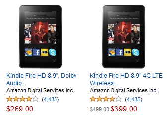 Amazon, Kindle Fire HD'nin fiyatlarında indirime gitti