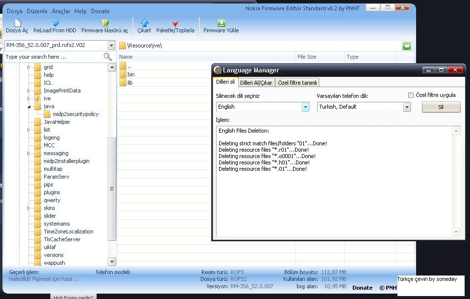  Nokia Firmware Editor Türkçe + c6v20 FW Modları