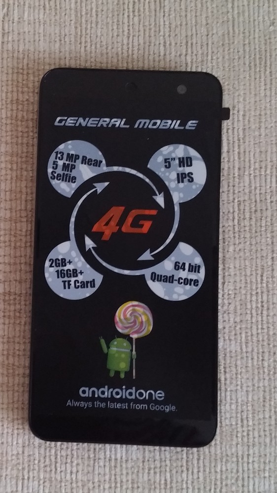  599 LİRA::General Mobile Android One 4G, Telpa, Sıfırdan farksız, 16 GB, 2 GB RAM