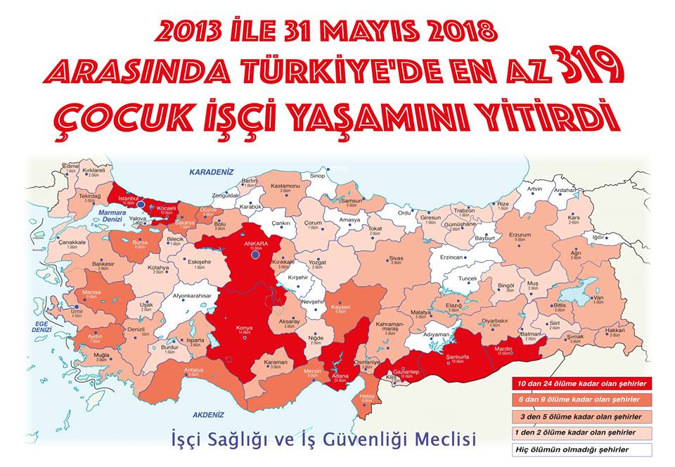 Türkiye'de çocuk işçilik gerçeği..  2013 yılından bugüne kadar en az 319 çocuk işçi yaşamını yitirdi