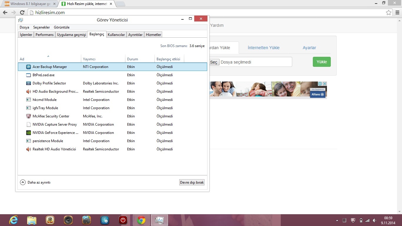  Windows 8.1 bilgisayar geç açılma sorunu