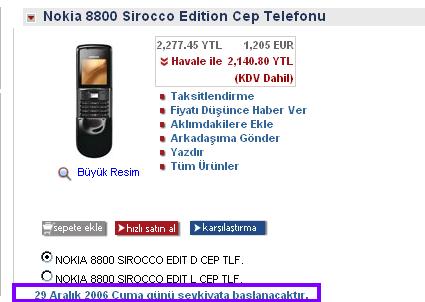  Nokia 8800 Sirocco Ana Topic || Sorunlarınız , İncelemelerimiz vs.