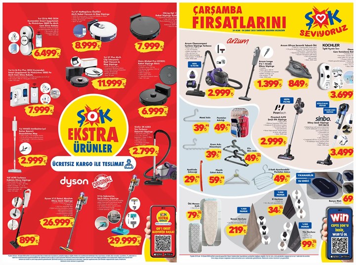 ŞOK marketlerde robot süpürge geçidi var