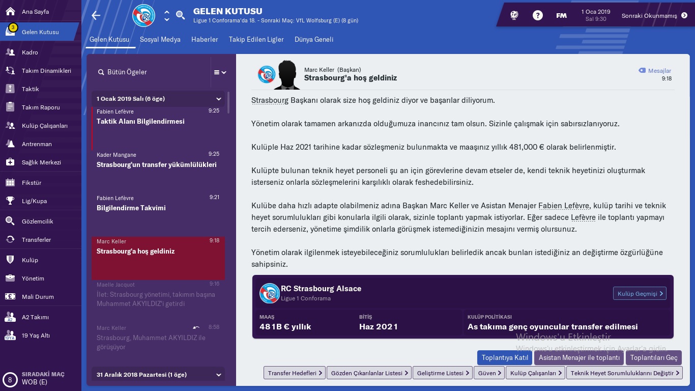 FM 2019 & STRASBOURG & 2.SEZON ŞAMPİYON OLDUK MU?  & MUHAMMET AKYILDIZ