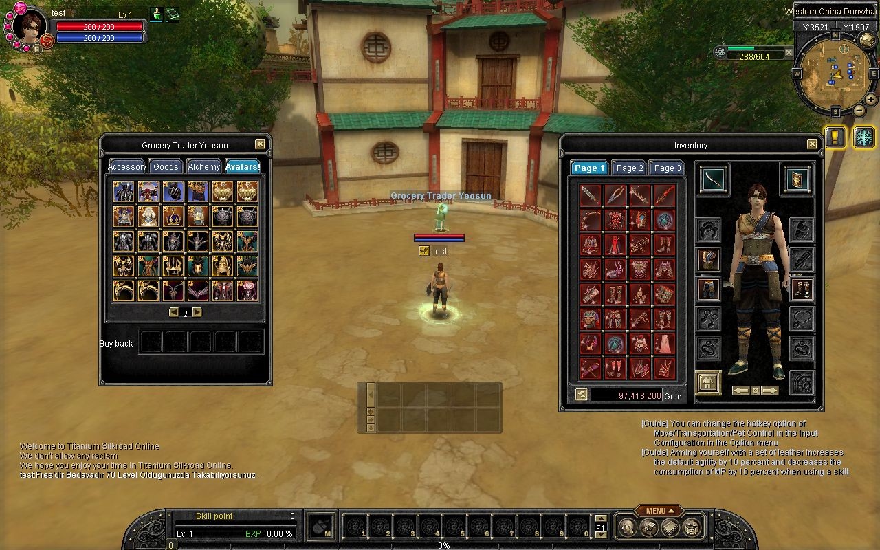  Titanium Silkroad Online 70 CAP Sadece CH Server