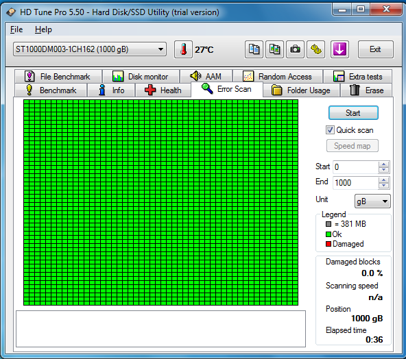  Seagate SD1000DM003 HD Tune Sorunu