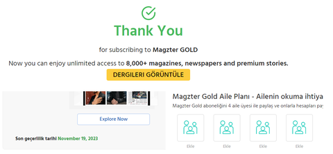 Magzter Gold 3 ay 21 TL