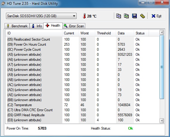 Sandisk Ultra II 120GB 550MB-500MB/s Sata 3 SSD (SDSSDHII-120G-G25)