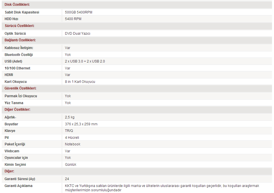  Dell Inspiron 3521 Intel Core i3 3227U | Önerir misiniz ?