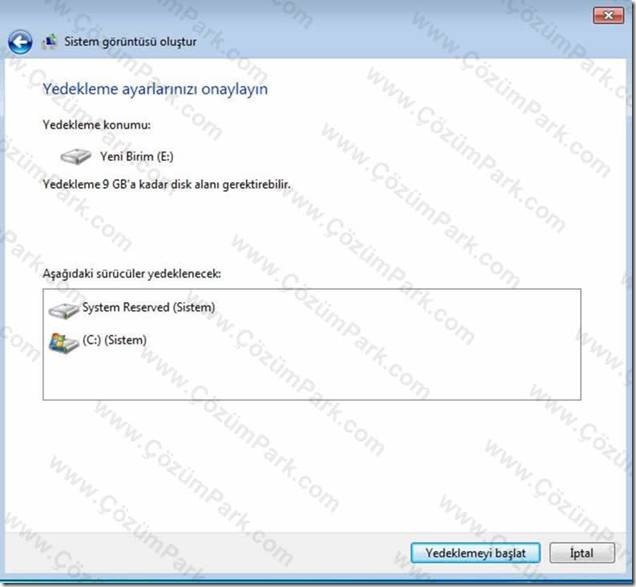  - Windows 7 Disk Görüntüsü(Image) Alma -