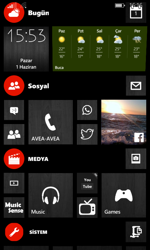  Windows Phone 8.1 Ana Ekranlarınız