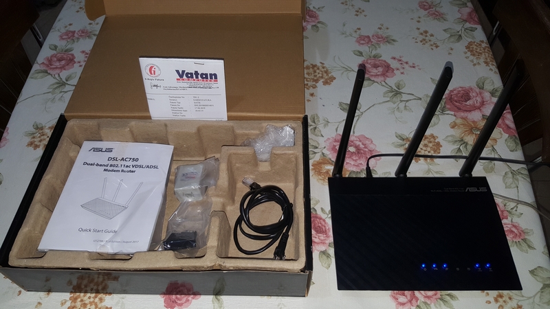 Asus AC750 (Adsl & Vdsl & Fiber & 2.4Ghz & 5Ghz Modem)