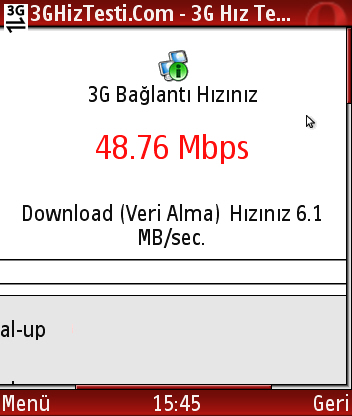  TTnet 3g modem test sonucum.