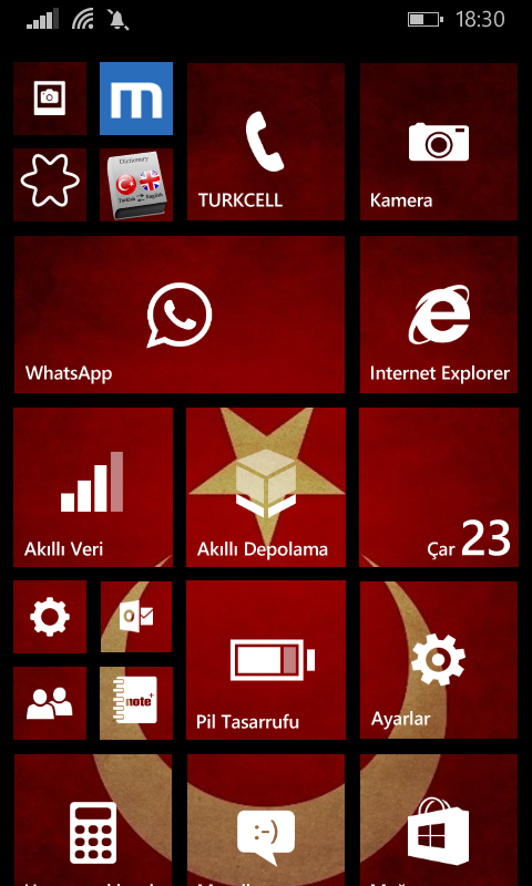  Windows Phone 8.1 Ana Ekranlarınız