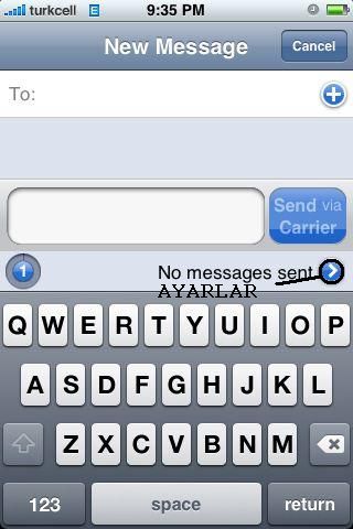  İphone FW 2.0 da mesaj forwardlamak ve tek mesajı silmek