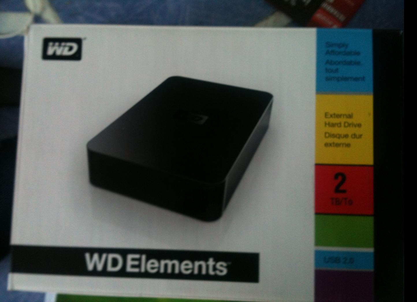  WD Elements 2TB Harddisk Kutusu Açılmamış 1 Sene Garantili 230 Lira