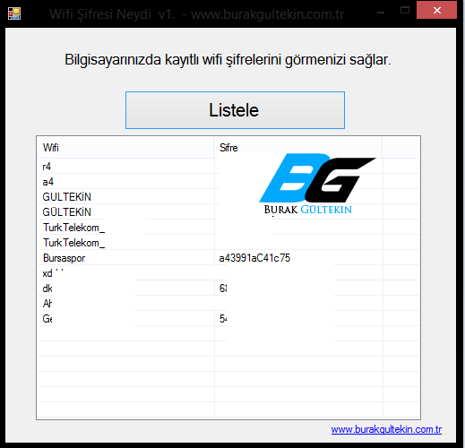 Bilgisayarda Kayıtlı Wifi Şifrelerini Görme
