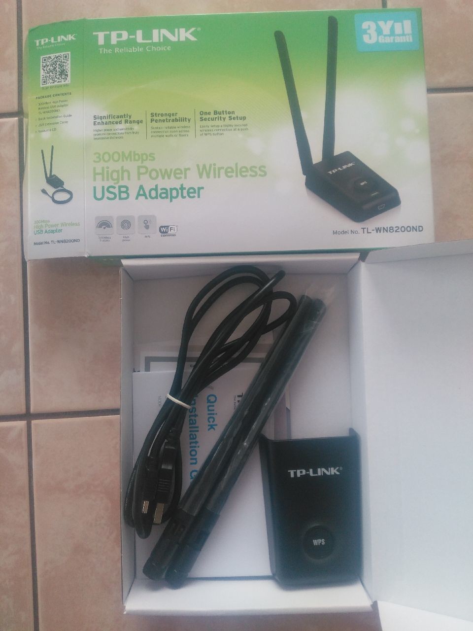 TL-WN8200ND 300mBPS Highpower Wireless Usb Adaptör SATILIK !!!