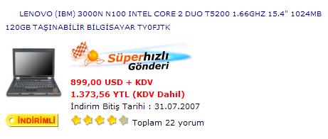  -_-En Çok Satılan Dizüstü Bilgisayarlar (bazı internet mağazalarında)-_-