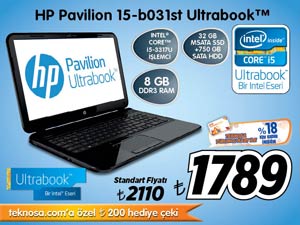  HP PAVILION 15-B031ST C6T64EA ULTRABOOK