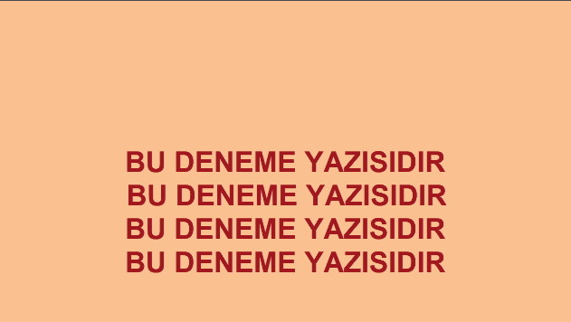 Aşağıdan yukarıya doğru akan yazı yazmak