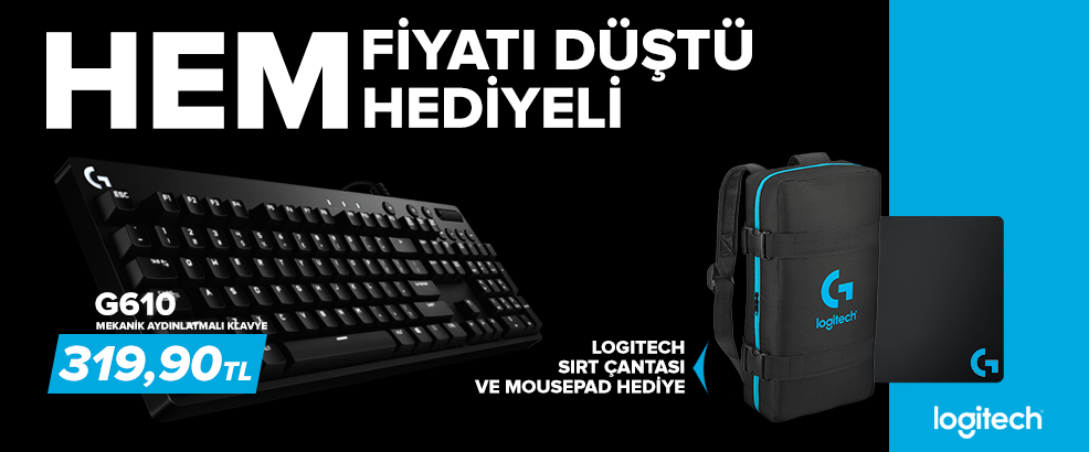  Logitech G610 Klavye - Çanta - Mousepad Hediyel 319,90 TL - Adeks Storei