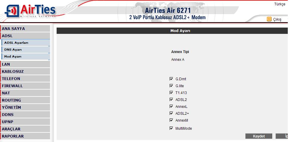  kablosuz adsl modemi,kablonet le kullanmak