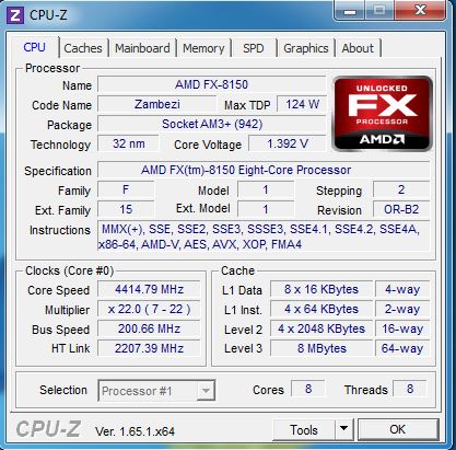  AMD FX 8150 Overclock 4.4 GHz