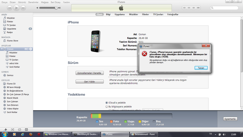  İtunes sorunu