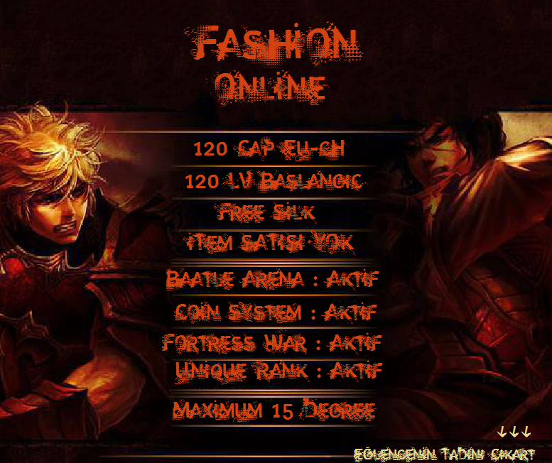  An itibari ile SERVER ONLİNE .. Fashion Online -Şimdi moda bu !