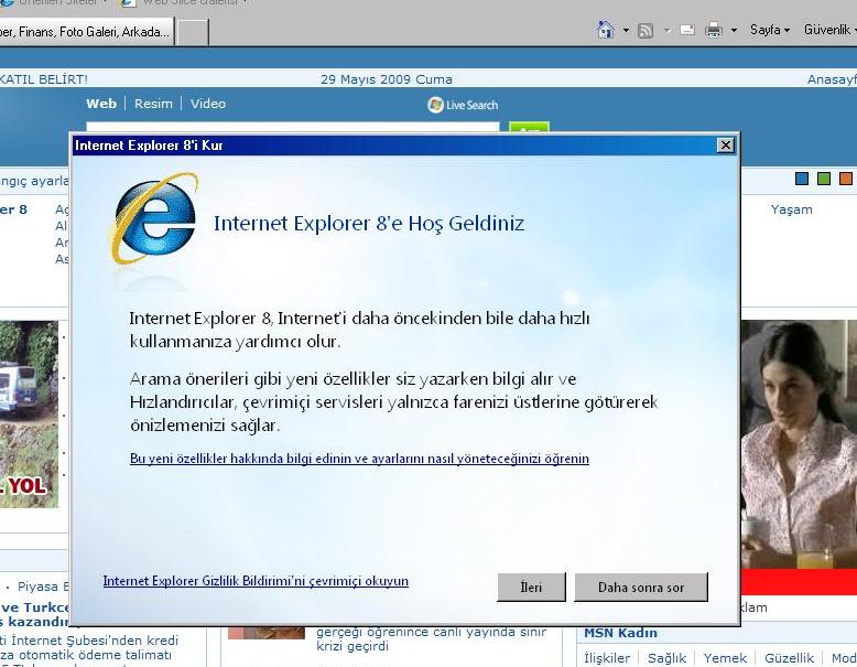  ie 8 de hata bunu bilen varmı? yardım !!!!