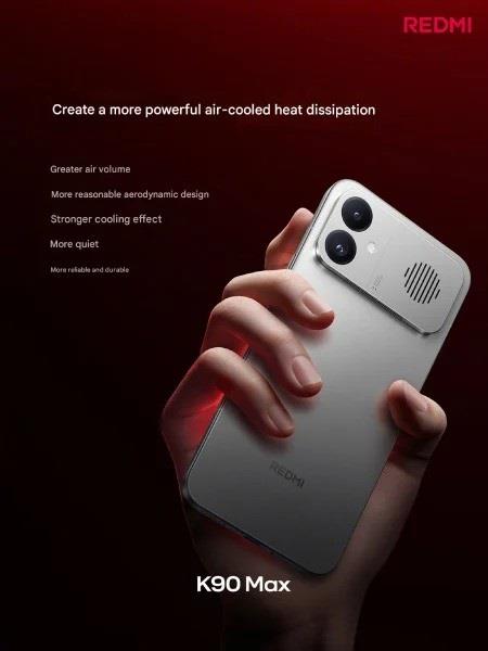 Dahili fanlı oyun telefonu Redmi K90 Max tanıtıldı: İşte özellikleri ve fiyatı