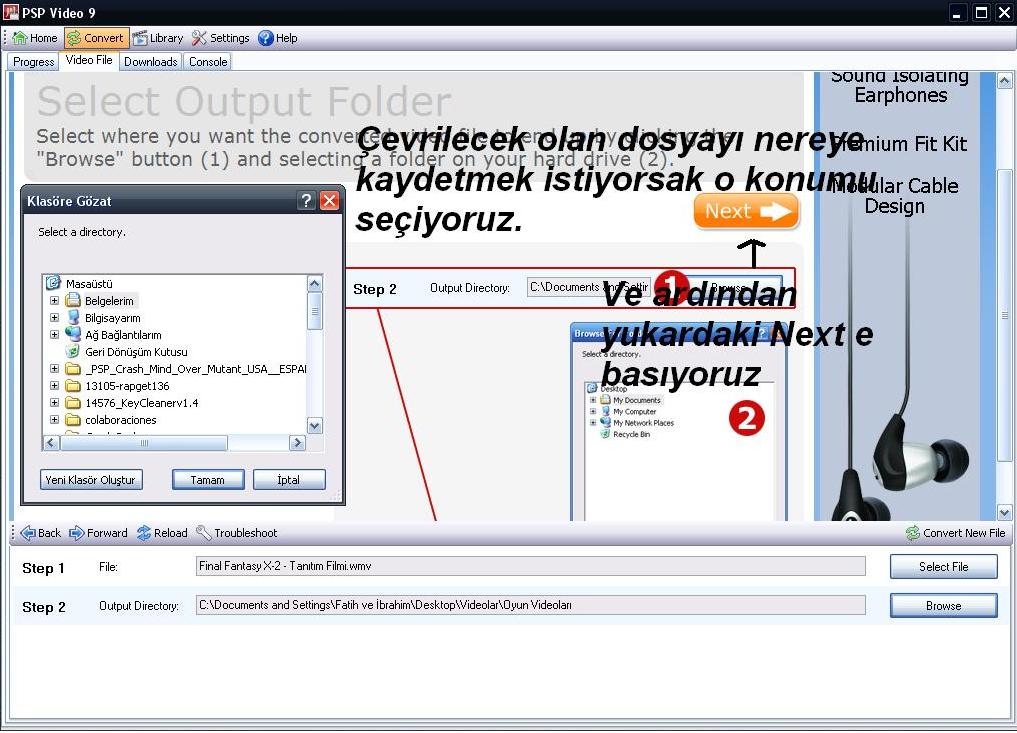  PSP Video 9 Video Dönüştürme Programı - Resimli Anlatım -