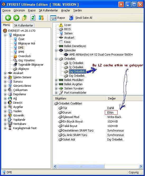  AMD X2 5600+ L2 Cache Bellek Sorunu..Lütfen YARDIM.!!