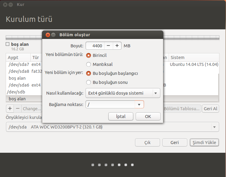  ubuntu kurulumunda yardımmmmm!!!! ACİLLL