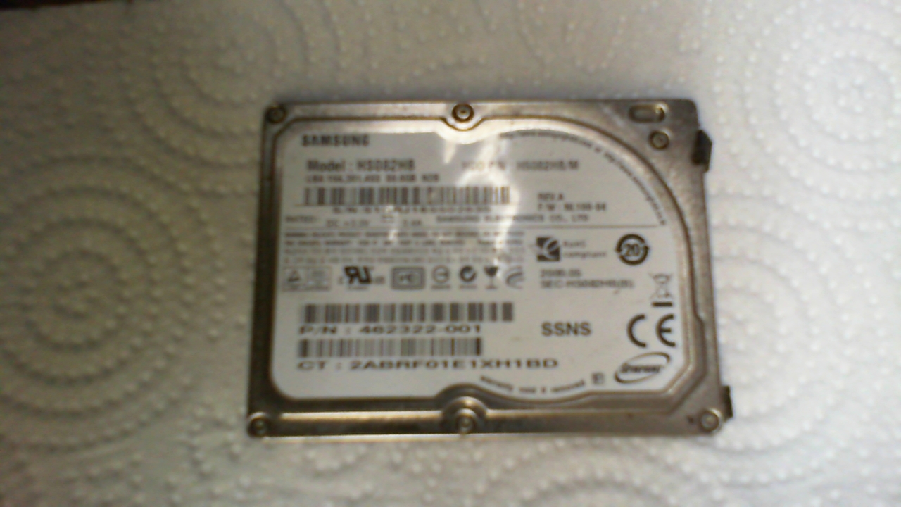  SAMSUNG 1.8 ZİF 80 GB HDD HS082HB  100 TL