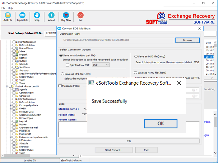 EDB to PST Converter for Exchange Recovery
