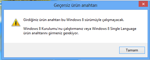  Windows 8 Orijinal Format Dvd Yok