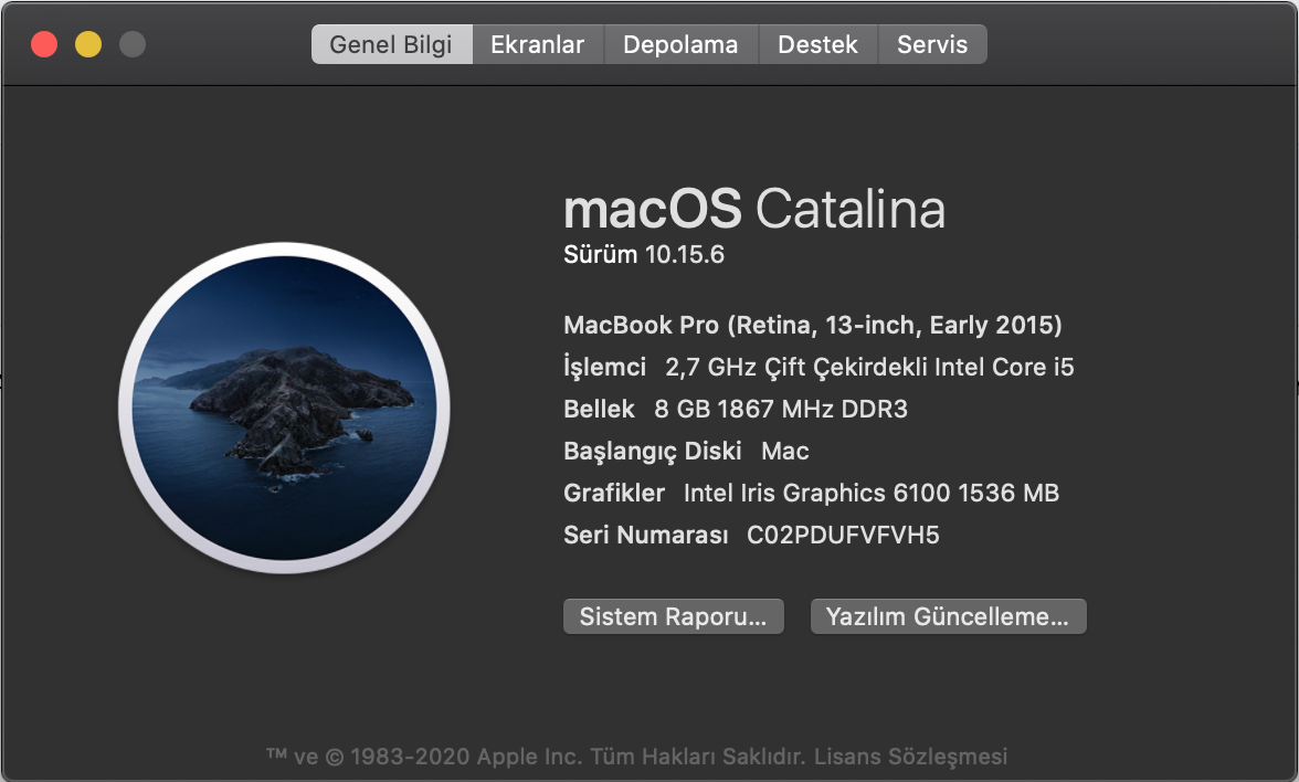 Satılık Macbook Pro 2015 - 13 inç