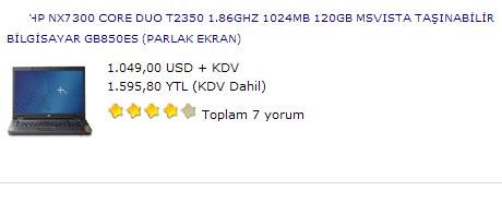  -_-En Çok Satılan Dizüstü Bilgisayarlar (bazı internet mağazalarında)-_-