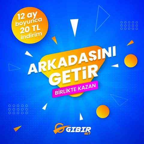 Gıbırnet Referans kodu ile İNDİRİM başladı