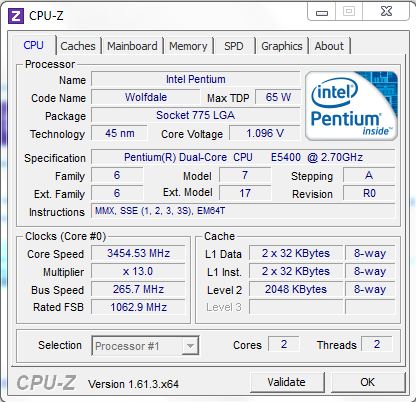  İntel Pentium Dual-Core E5700?